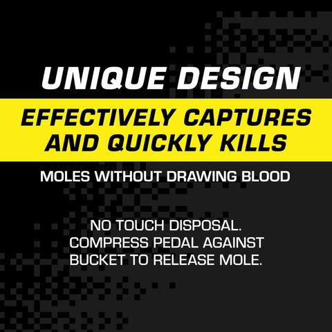 Tomcat Mole Trap yellow foot pedal signals activation.