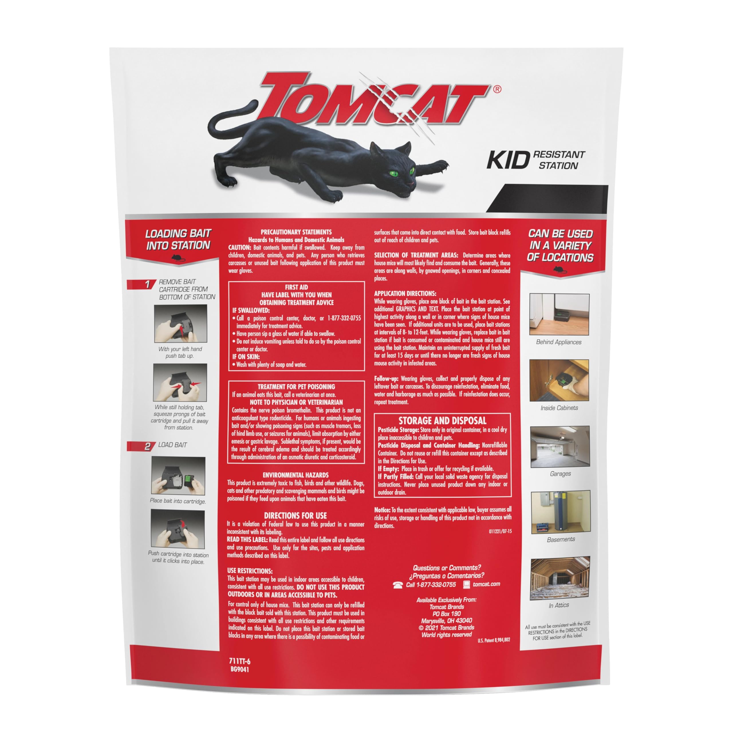 Tomcat Mouse Killer-e station tamper-resistant concept deters curious households