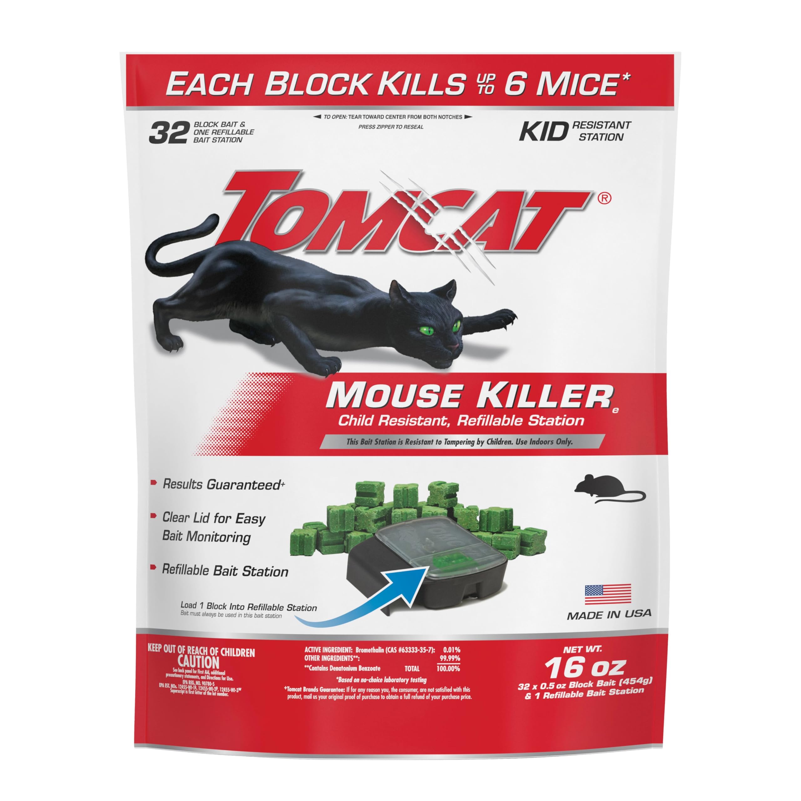 Tomcat Mouse Killer-e station weatherproof exterior ready for indoor use