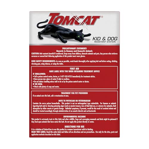Tomcat Mouse Killer Station clear lid showing bait level for easy monitoring.