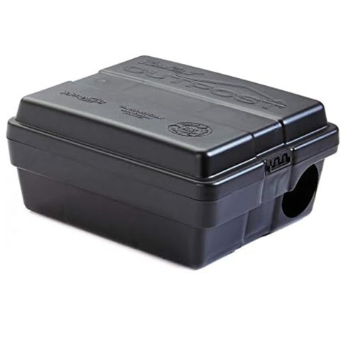Tomcat Outpost bait station compact design for secure placement in tight spaces.