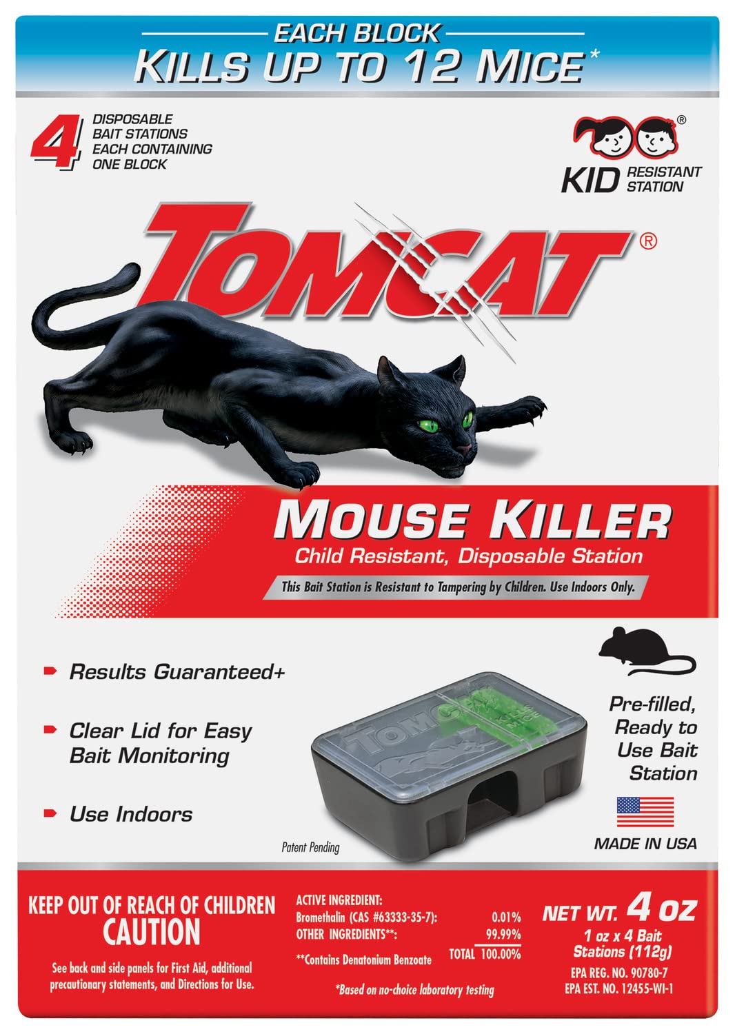 Packaged Tomcat 4-pack with 16 preloaded stations ready for setup.