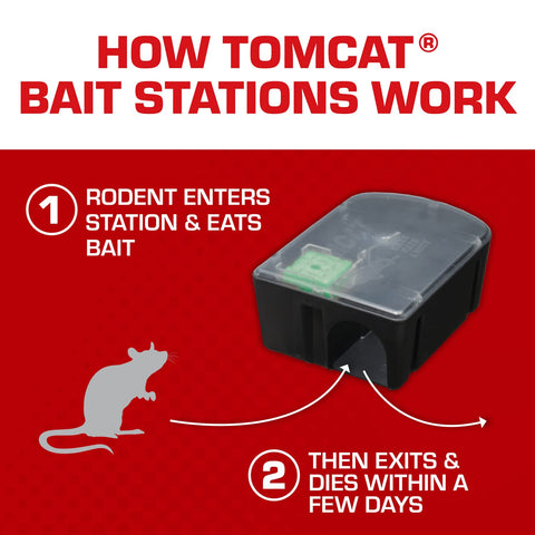 Tomcat rodent killer suitable for indoor and outdoor placement