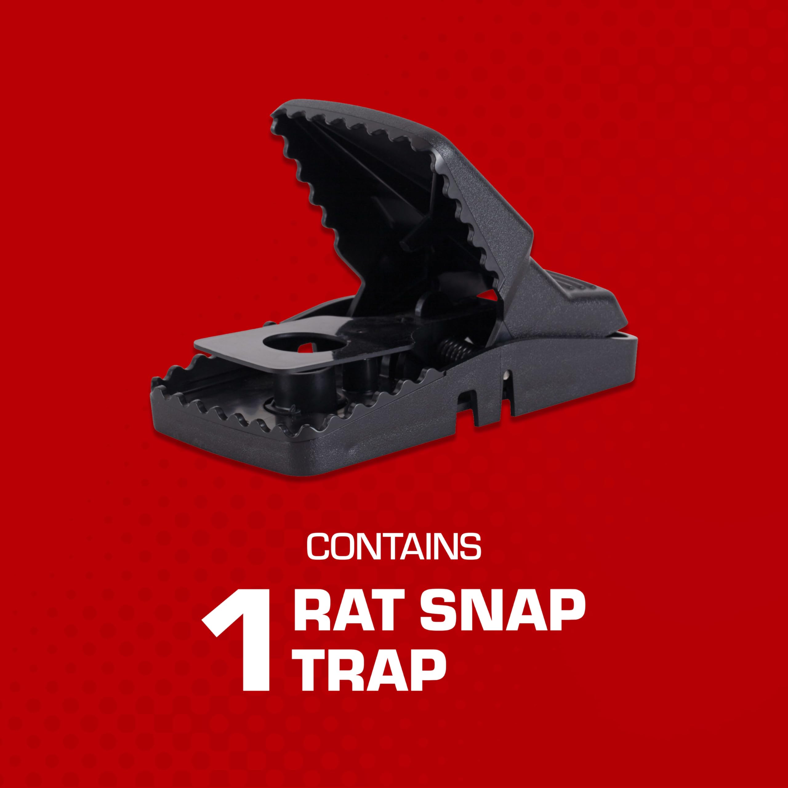 Tomcat Rat Snap Trap with interlocking teeth prevents escapes effectively.