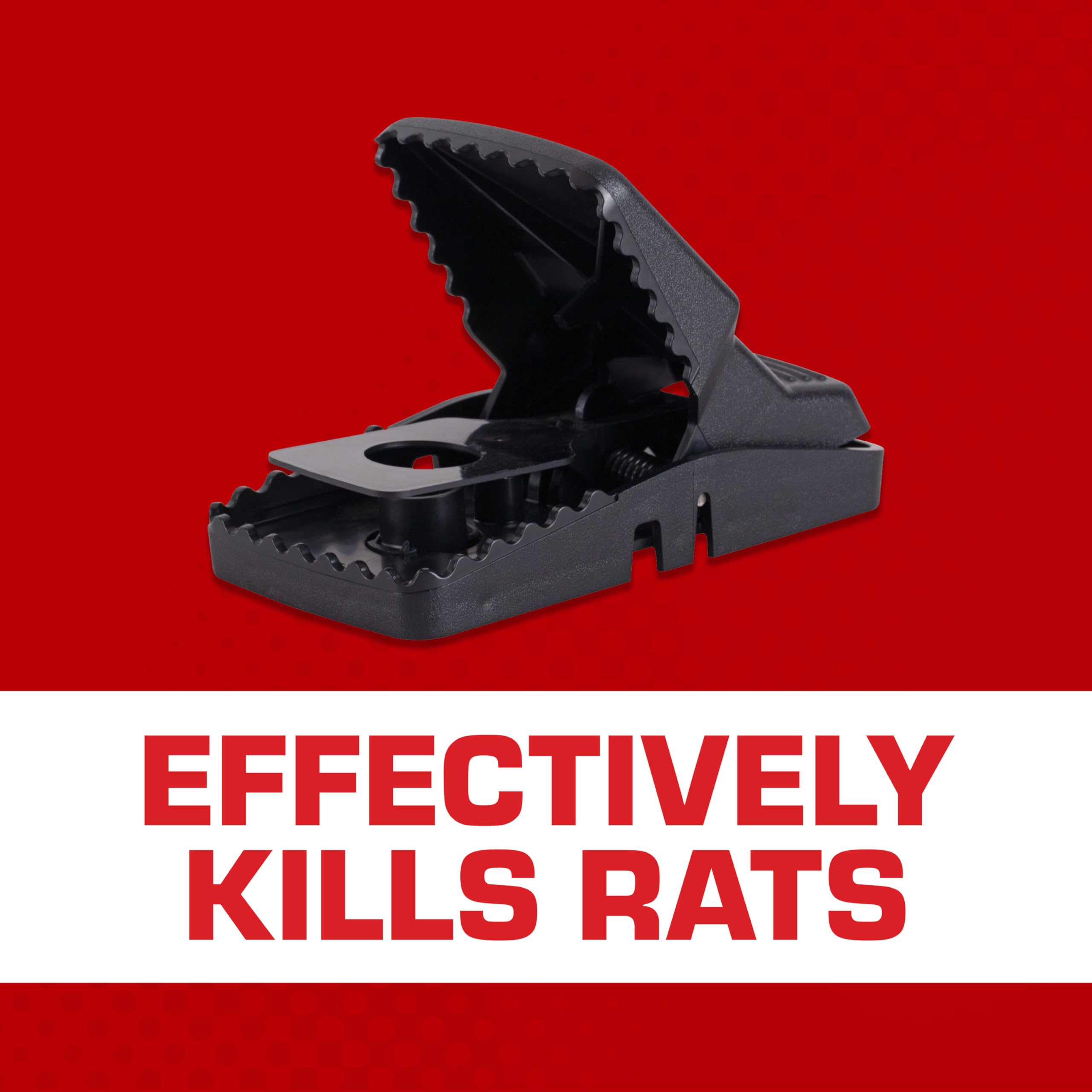 Tomcat Rat Snap Trap removable bait cup enables baiting without setting.