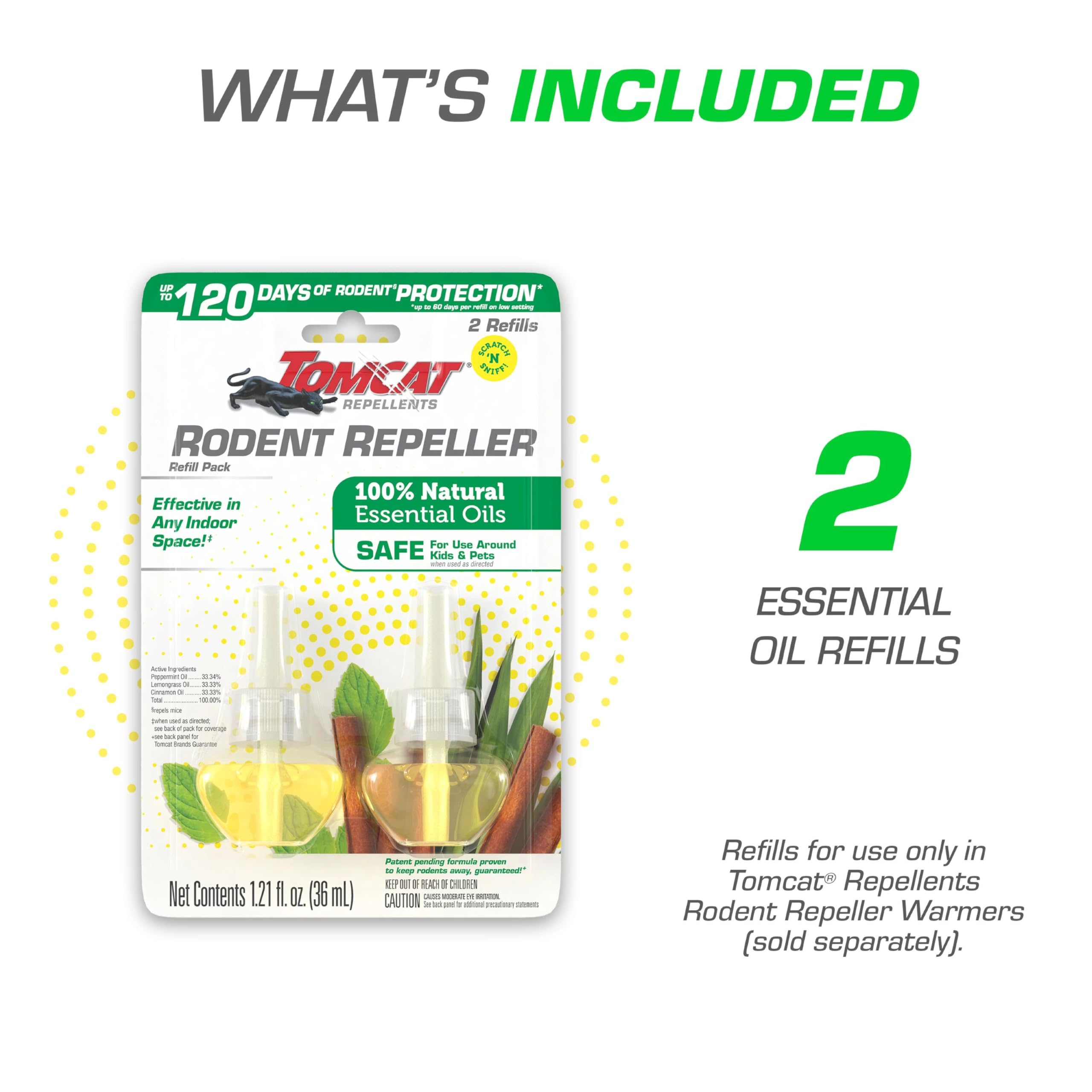 Tomcat refill pack with two bottles for extended protection
