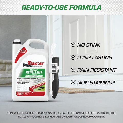 Tomcat repellents around pipes and vents to block access