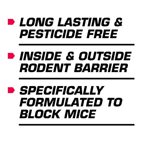 Tomcat Rodent Block forms an airtight, water-resistant seal on various materials.