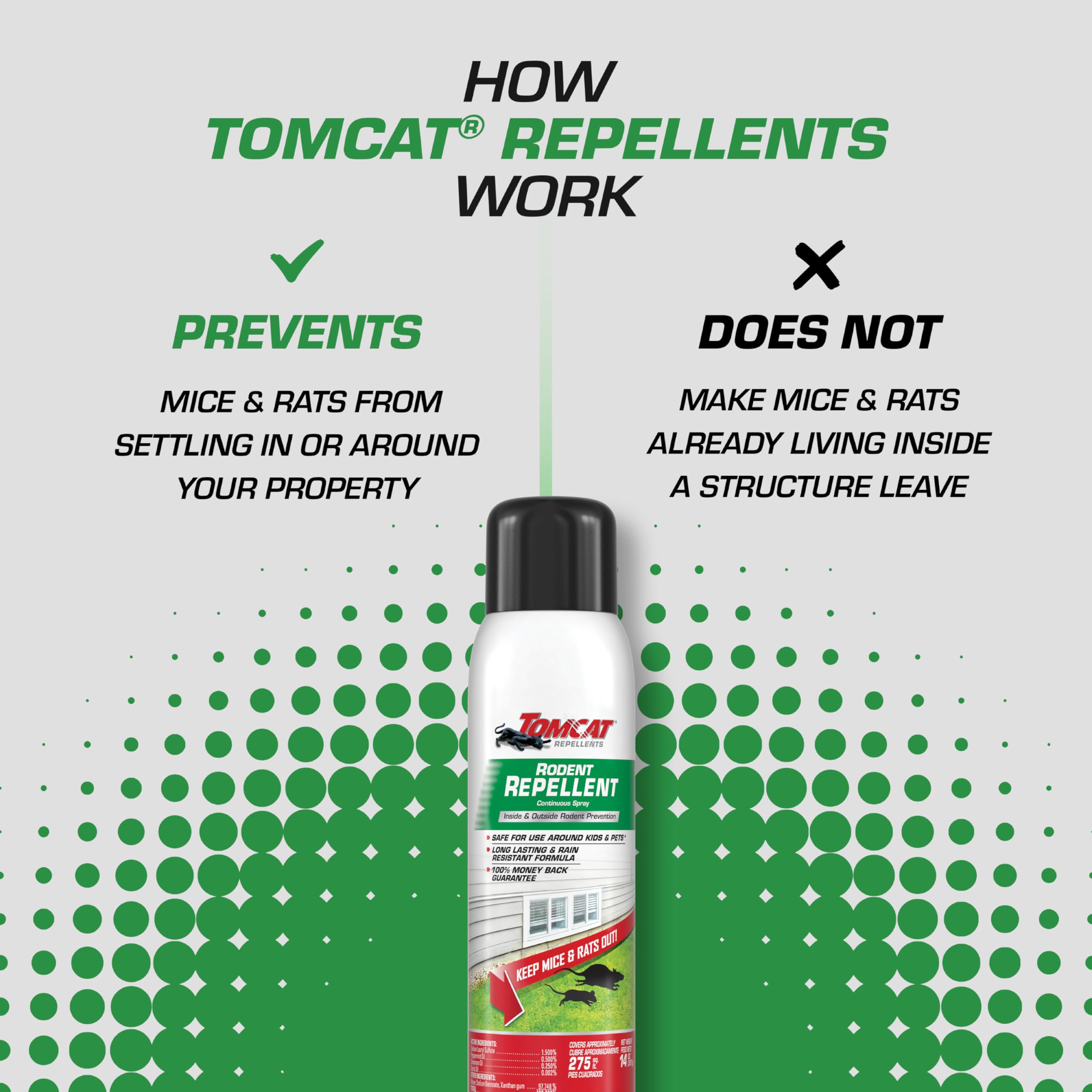 Indoor and outdoor use shown for versatile pest protection.