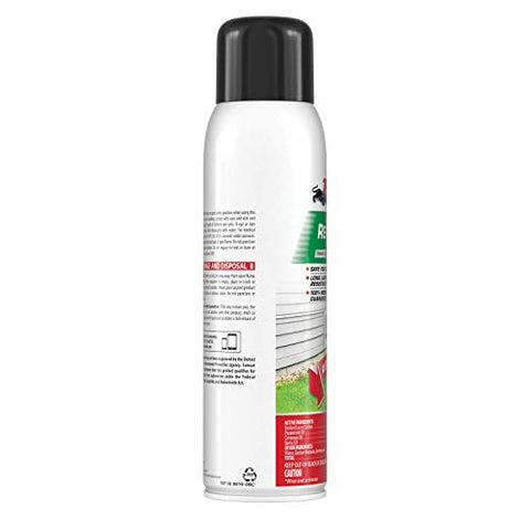 Tomcat Rodent Repellent being sprayed around doors and vents.