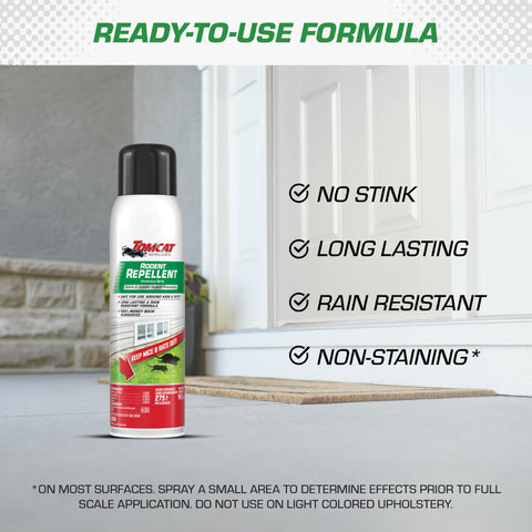 Cinnamon, peppermint, and garlic oils create a scent-based deterrent.