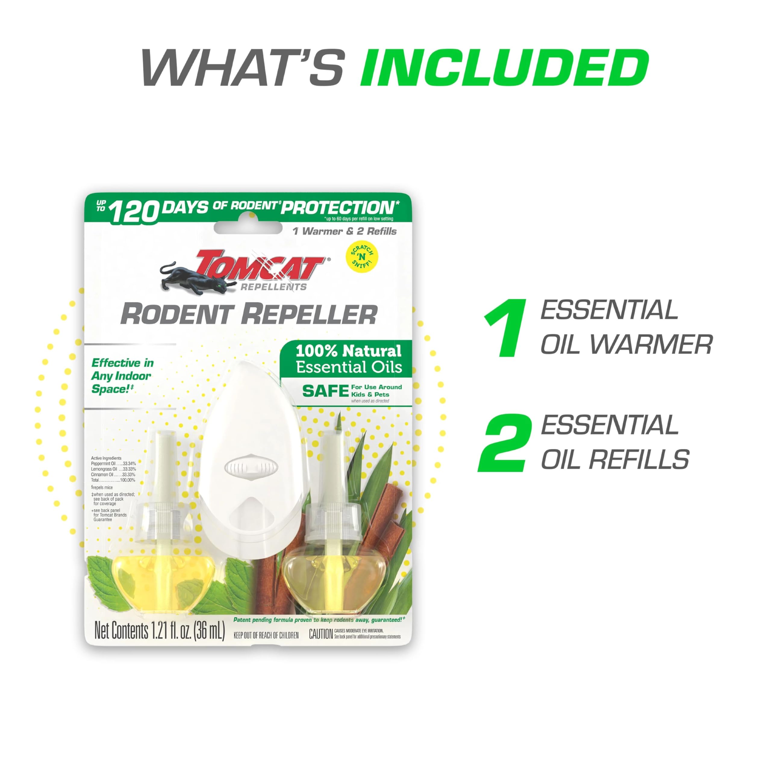Close-up of fragrance bottle cap for Tomcat repeller