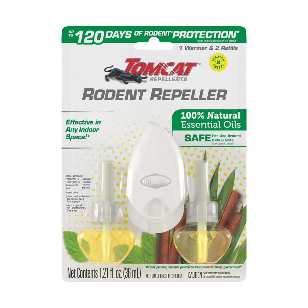 Tomcat Rodent Repeller warmer in use deterring mice in a room