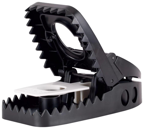 Disposal-friendly design minimizes contact with the captured rodent