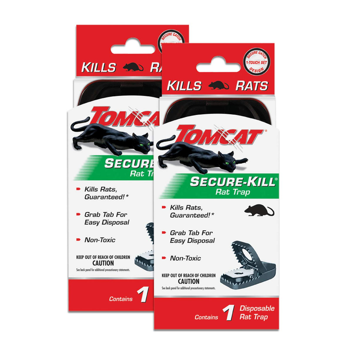 Tomcat Secure-Kill rat trap front view with quick-set action