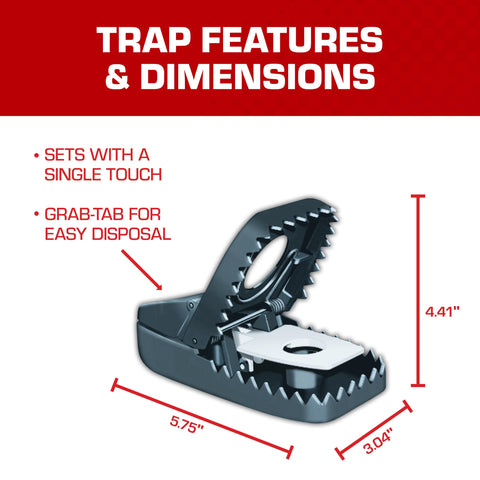 Tomcat grab-tab enables hands-free disposal after catching rats