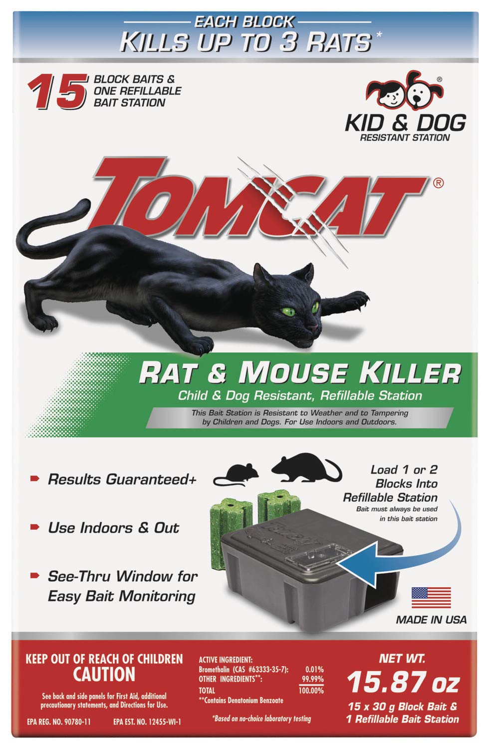Tomcat see-through window detail highlights simple monitoring and timely refills.