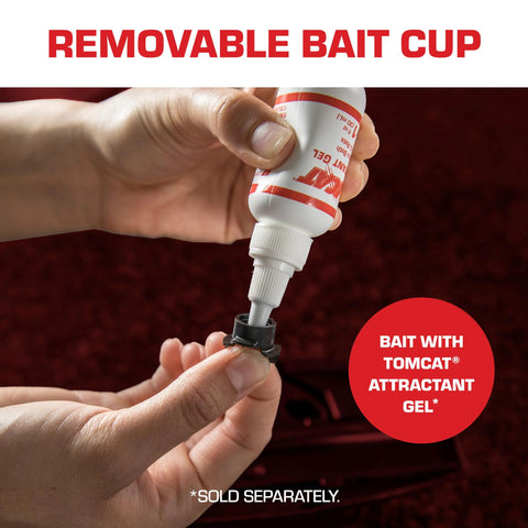 Tomcat Spin Trap bait cup ready for attractant gel or peanut butter.