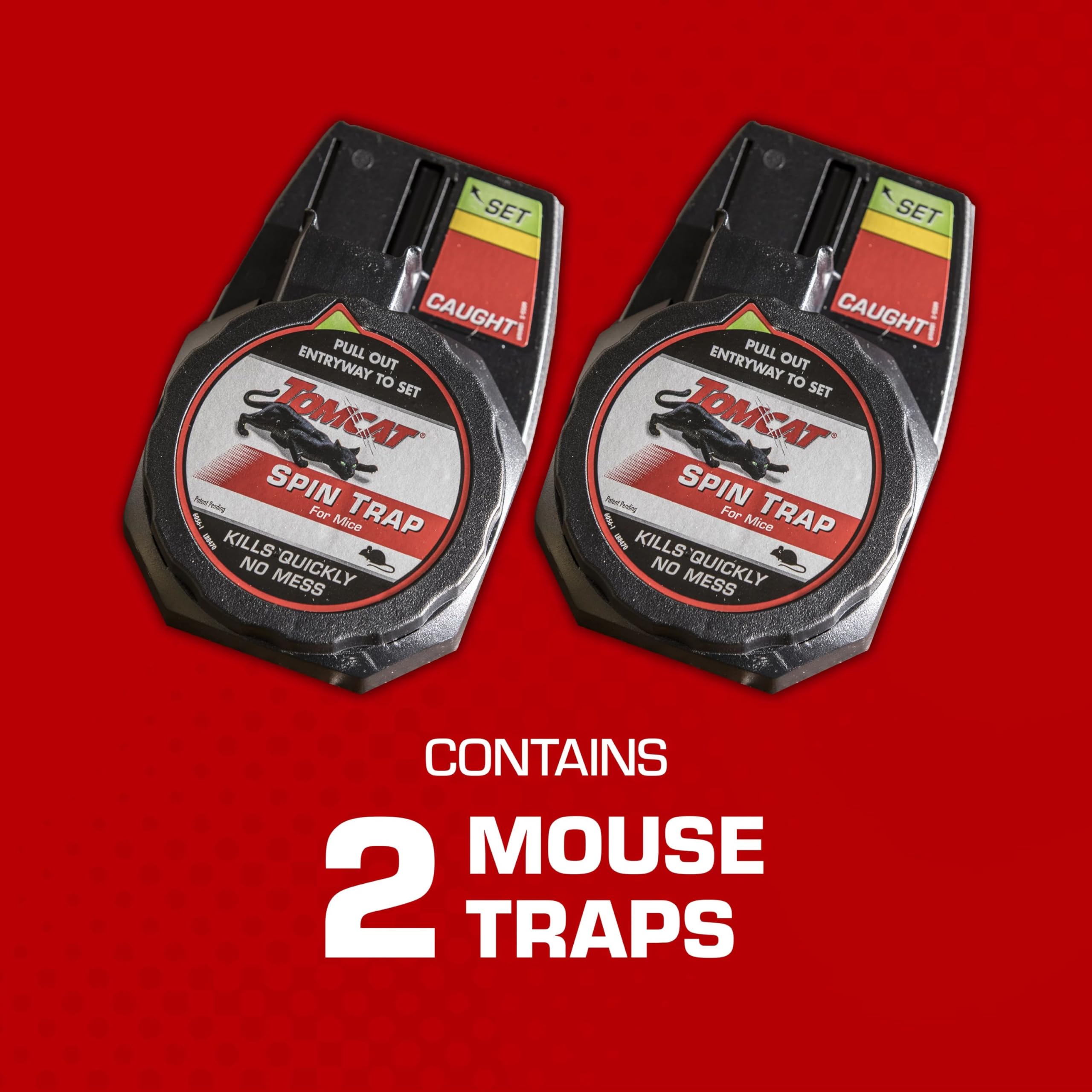 Tomcat Spin Trap two-way entry design for versatile mouse entry.