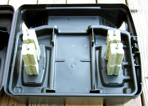 Tomcat Titan quick bait replace system tray enables faster bait changes.