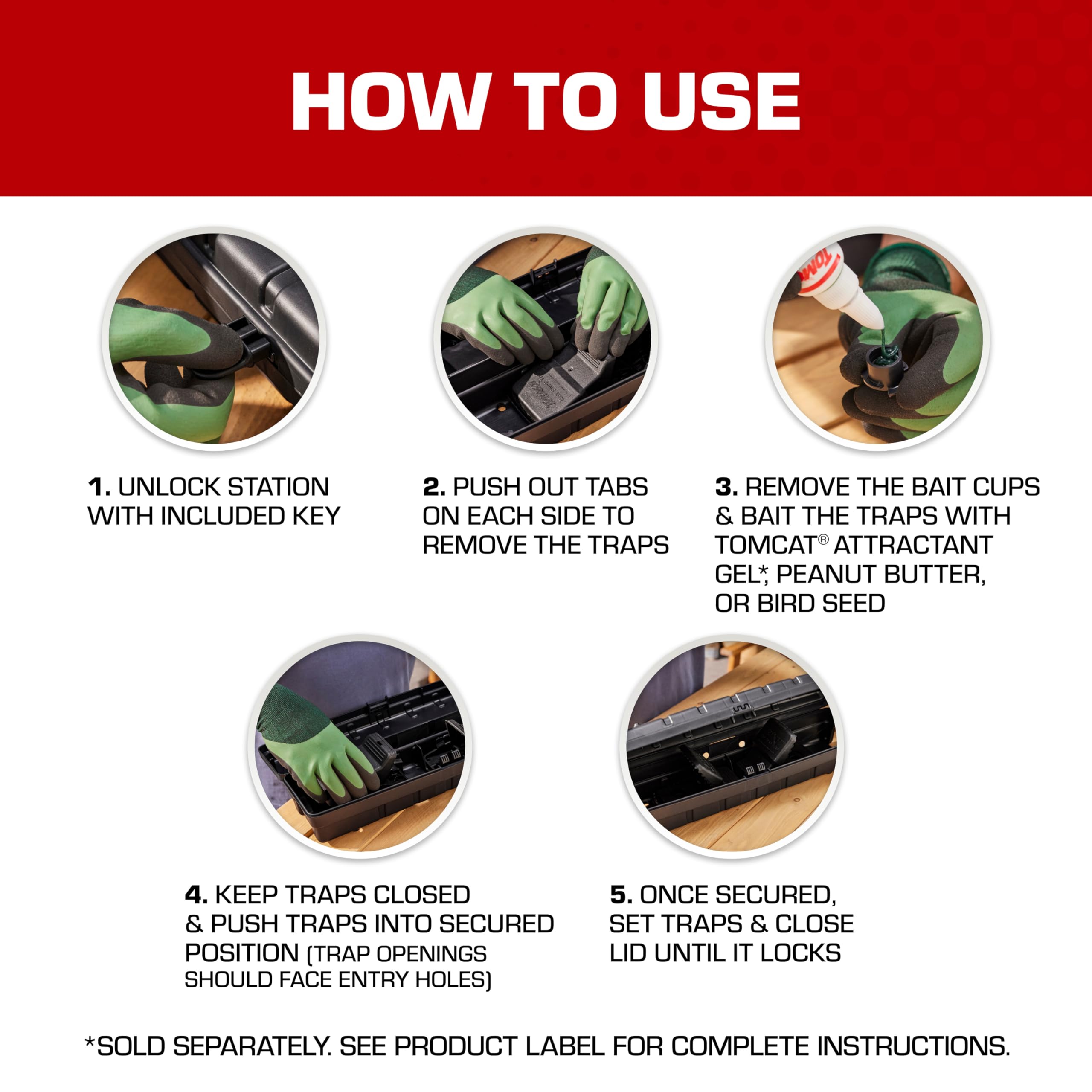 Tomcat Tunnel Trapping System key insert for easy keyless operation