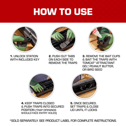 Tomcat Tunnel Trapping System key insert for easy keyless operation