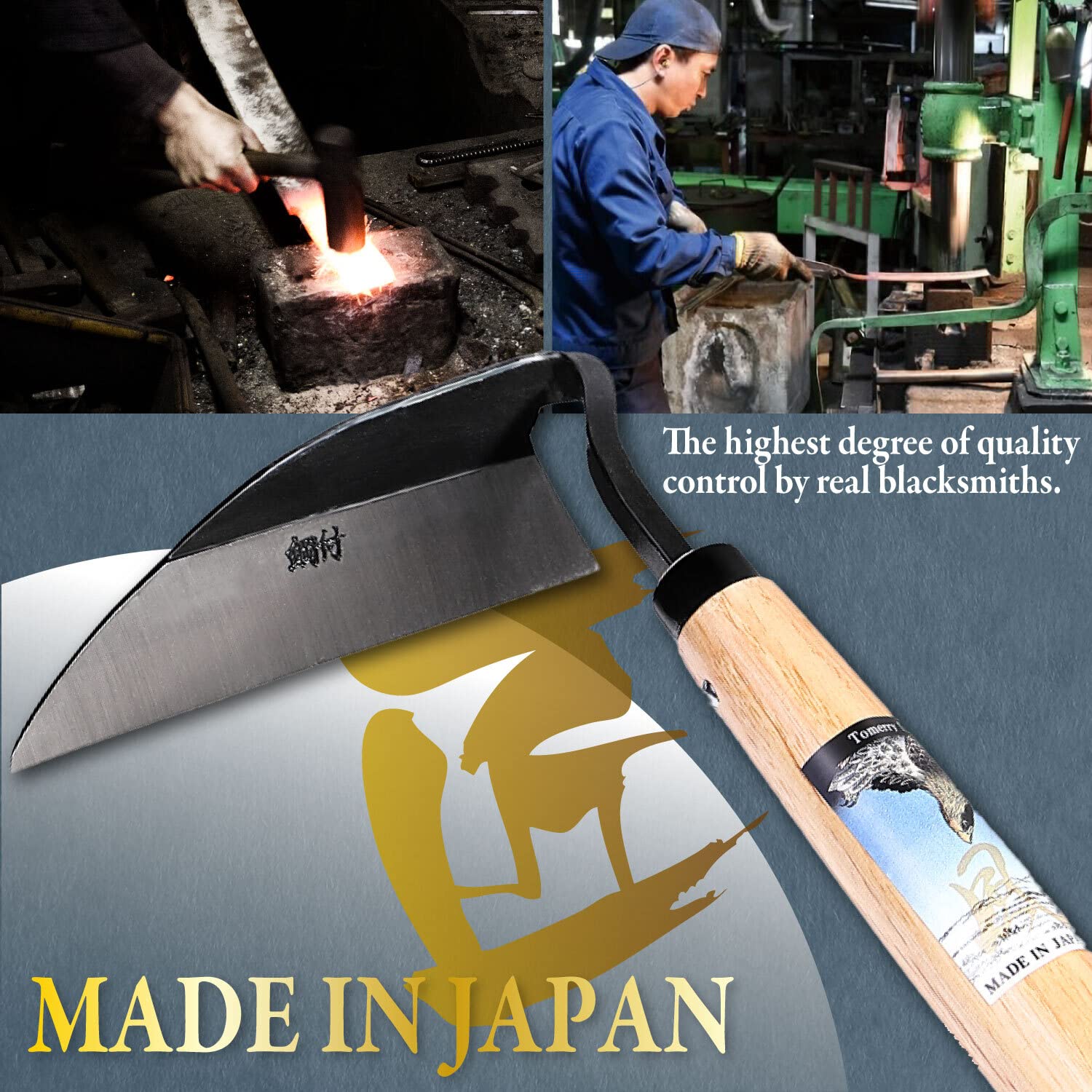 Tomerry Nejiri Gama highlights Made-in-Japan craftsmanship for lasting sharpness.
