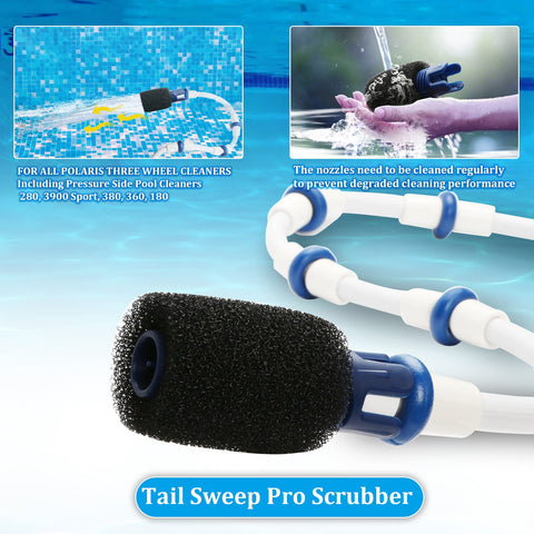 TOMLEND Tail Sweep Pro increases water flow for better debris blow-out.