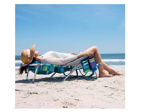 Tommy Bahama padded backpack straps simplify transport to poolside