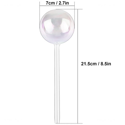 Tomorotec clear glass waterer bulb for easy automatic irrigation.