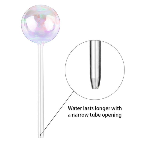 Tomorotec glass water bulb, rainbow finish adds decorative function for planters.