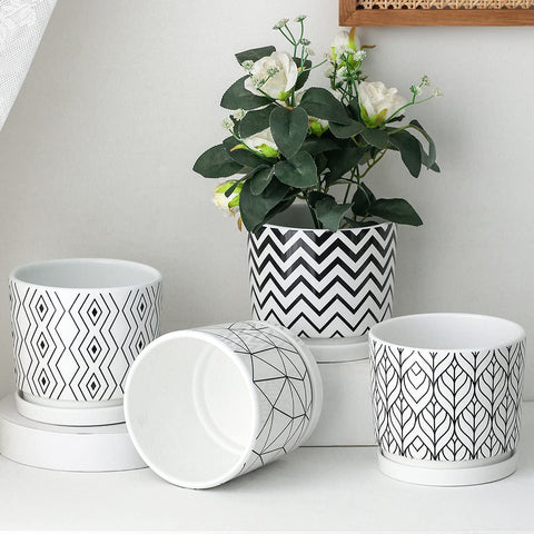 Ton Sin modern white planter design enhances desks, shelves, and patios.
