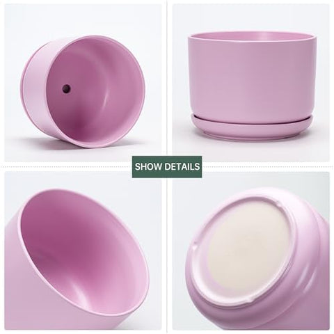 Ton Sin pink small planter with drainage hole for healthy roots