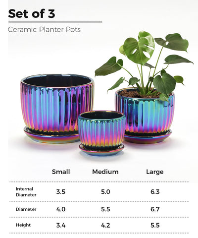 Ton Sin purple ceramic flower pot 5-inch ideal for windowsill decor.