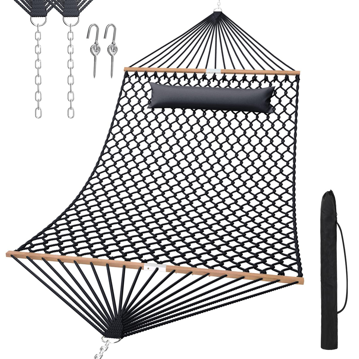 TONAHUTU 13ft hammock bed view showing spacious two-person setup outdoors