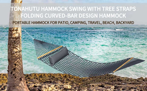 TONAHUTU hand-woven rope design for durable, breathable lounging