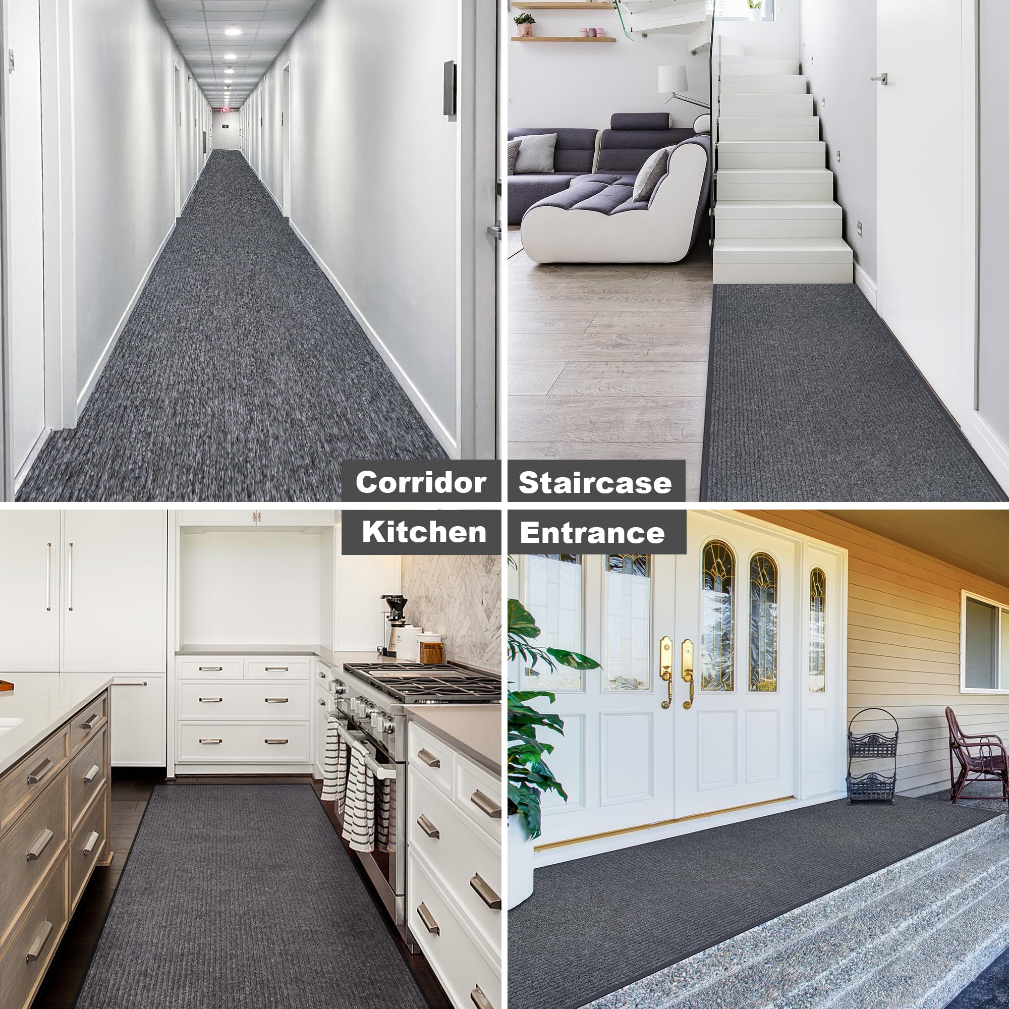 Tonchean high-traffic entry mat withstands daily wear in busy areas.