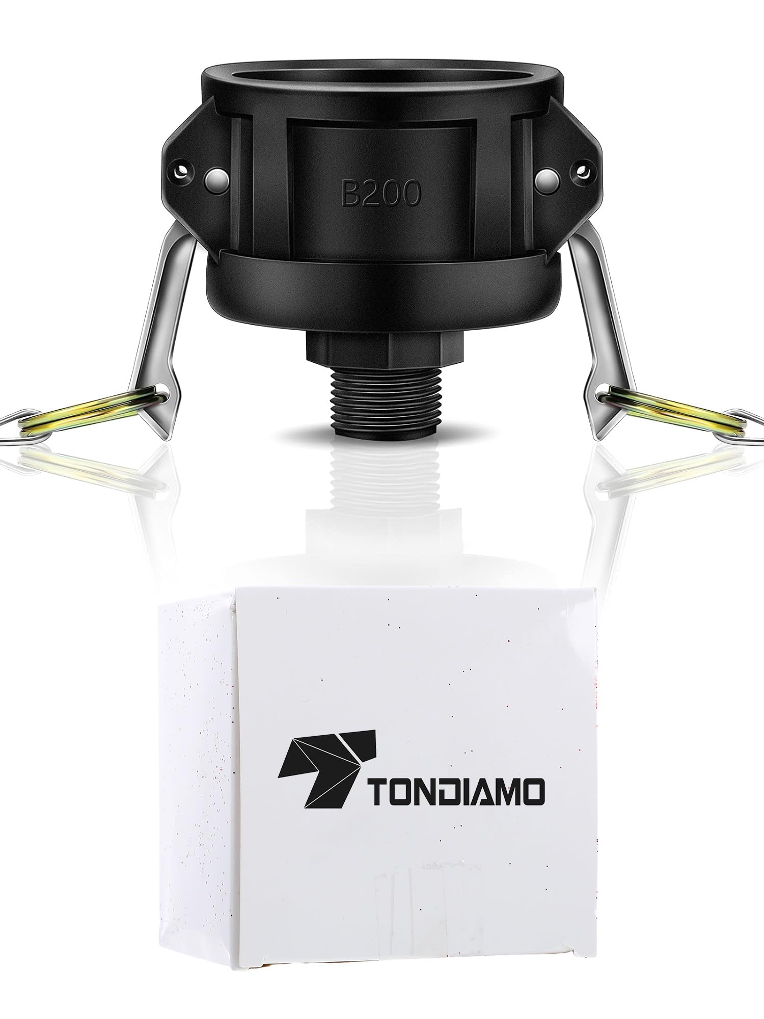 Tondiamo black tote adapter visible fit shows compatibility with garden hoses.