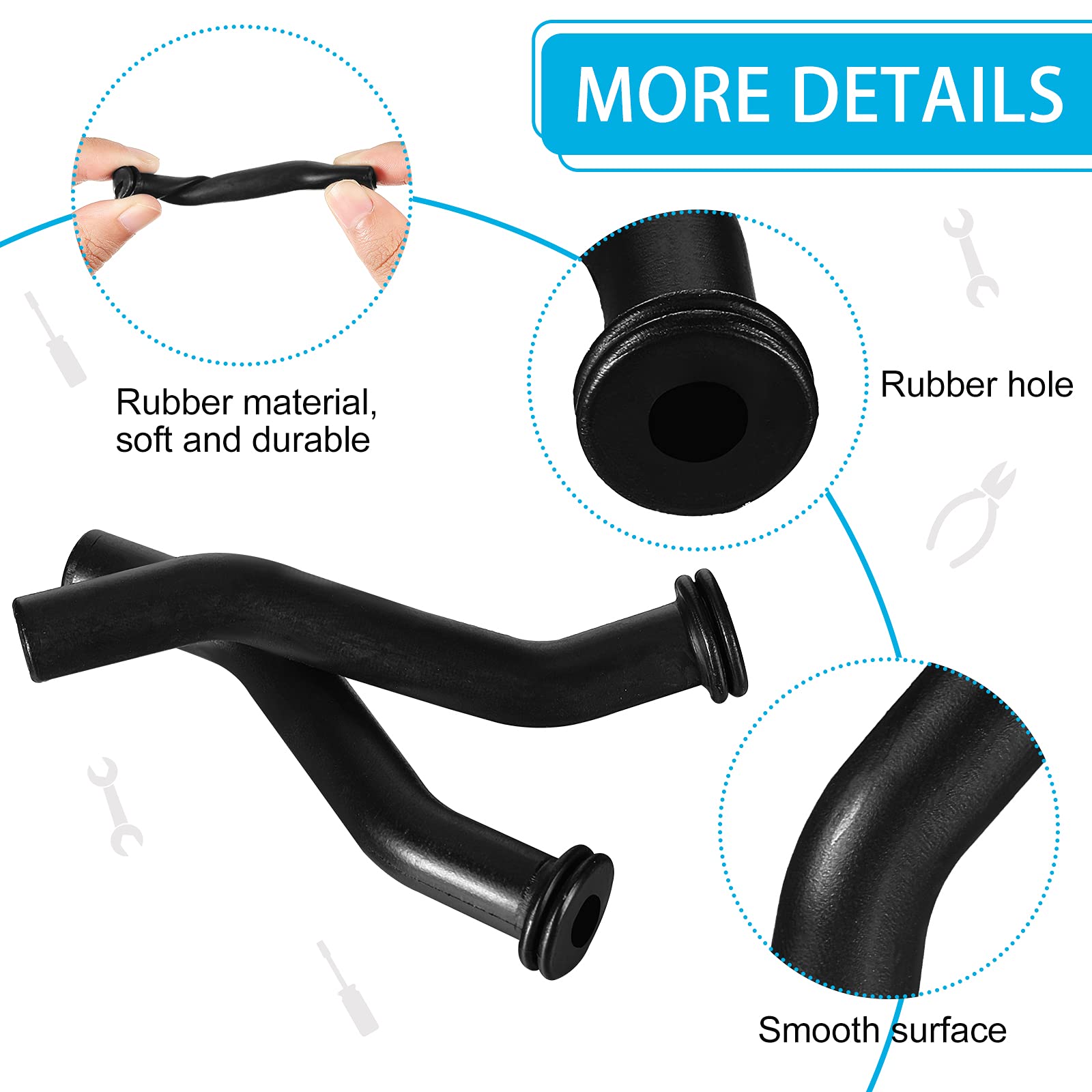 Tondiamo black vacuum hose with wear-resistant plastic