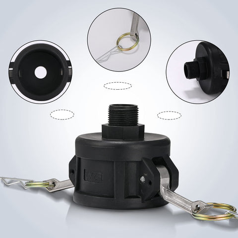 Tondiamo camlock lever closeup highlights secure, leak-preventing connection.
