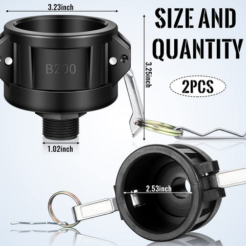 Tondiamo camlock to garden hose connection for quick portable water transfer.