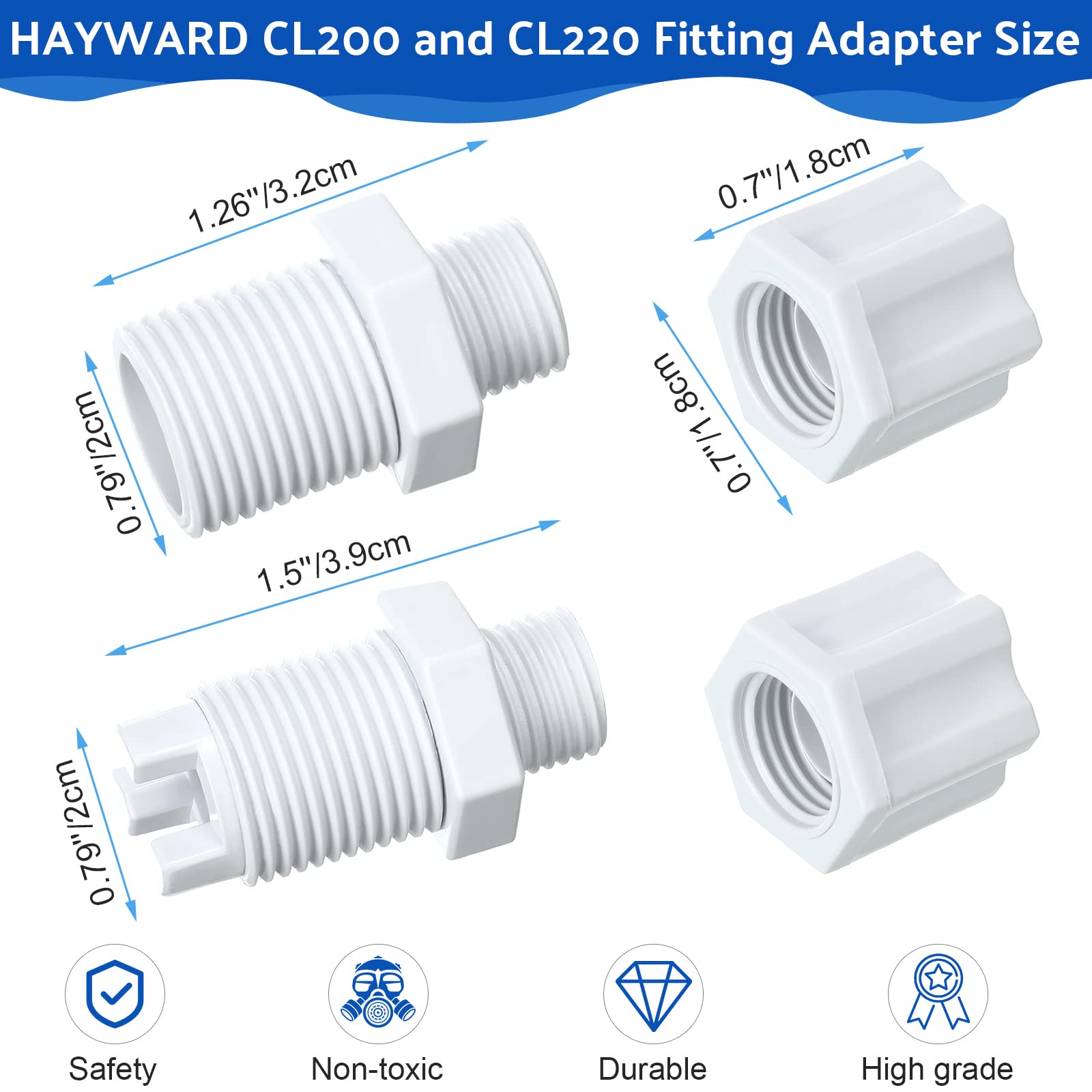 Tondiamo check valve and inlet assembly helps prevent backflow in your pool system.