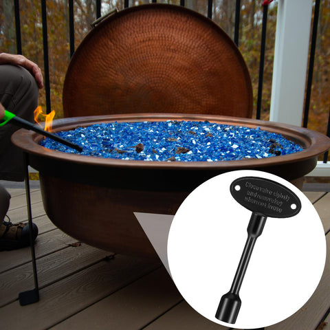Tondiamo chrome-plated gas key, reliable performance in outdoor fire pits.