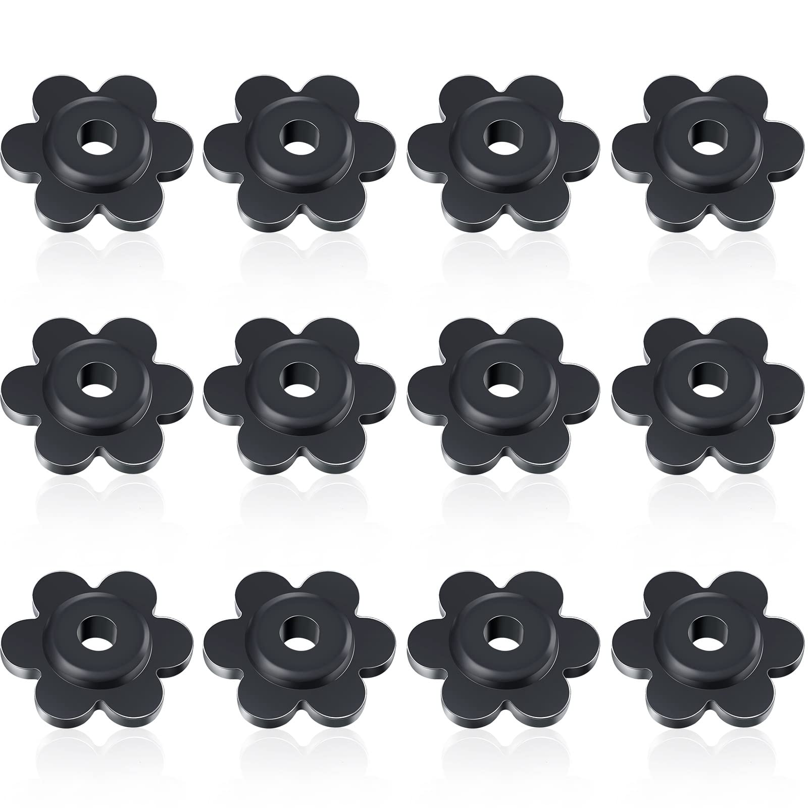 Tondiamo garden flag stoppers in flower shape keep flags secure during windy days.