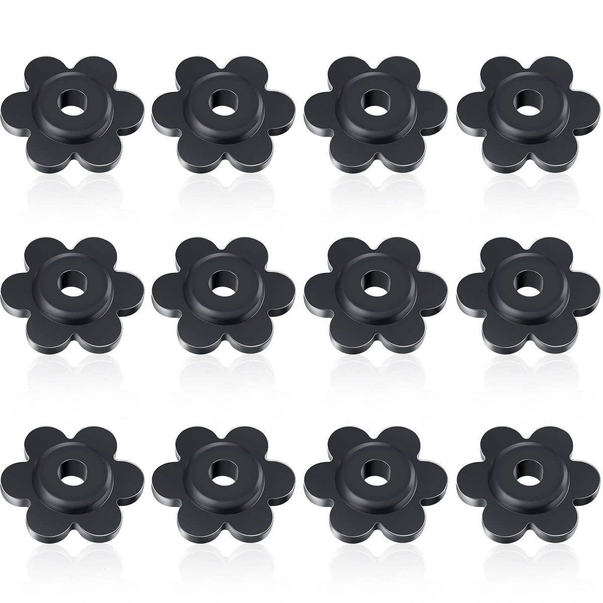 Tondiamo garden flag stoppers in flower shape keep flags secure during windy days.
