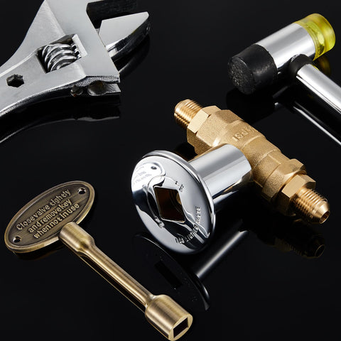 Close-up of Tondiamo gas valve key detailing construction and finish.