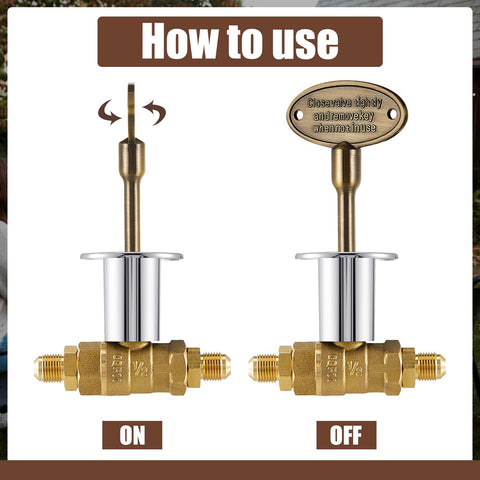 Two-pack of Tondiamo gas valve keys in polished brass for versatile use.