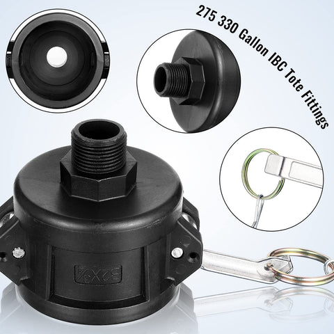 Tondiamo 2-pack tote fittings for flexible IBC drainage applications.