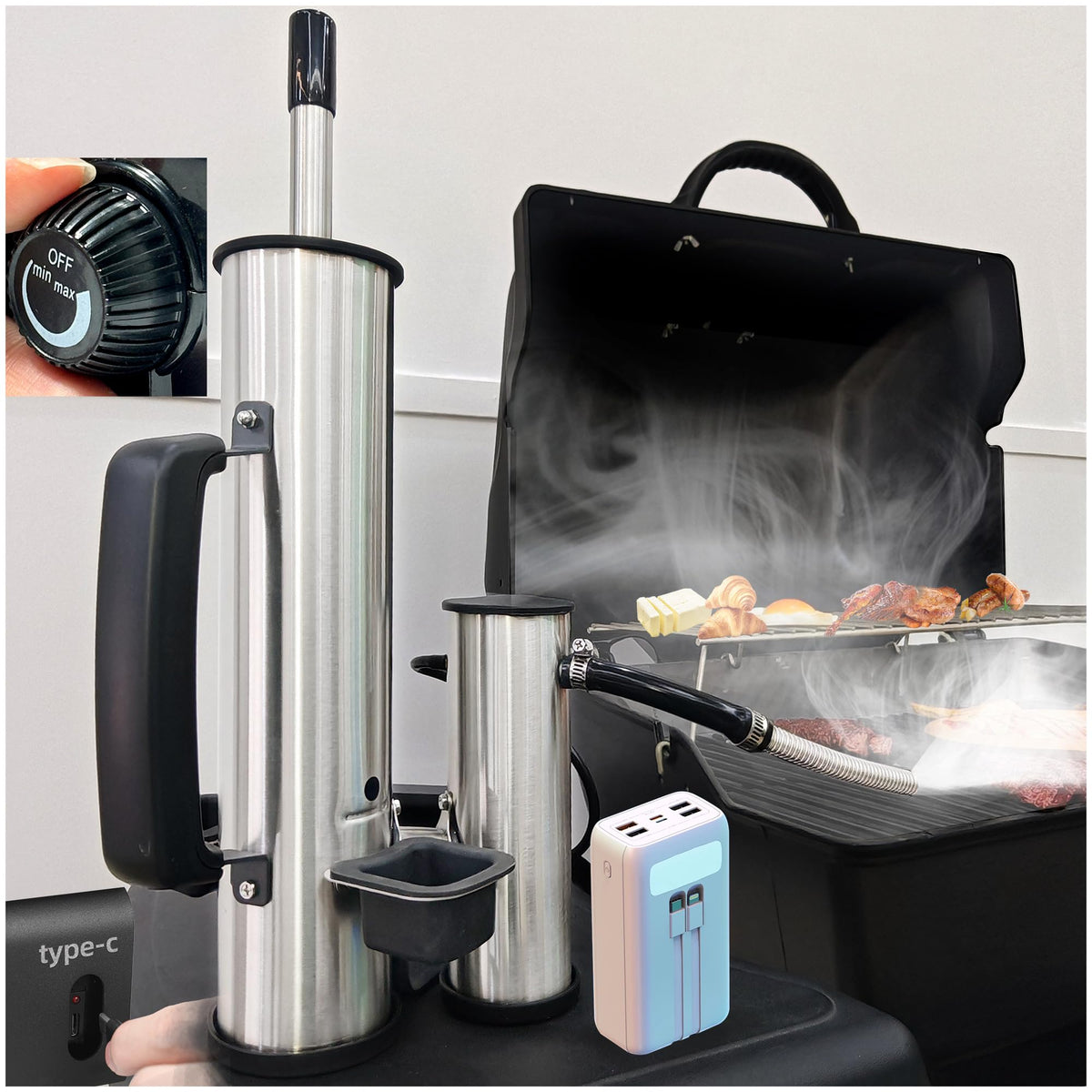 TONFUGLN advanced smoke tube with patented design in use for cleaner smoke
