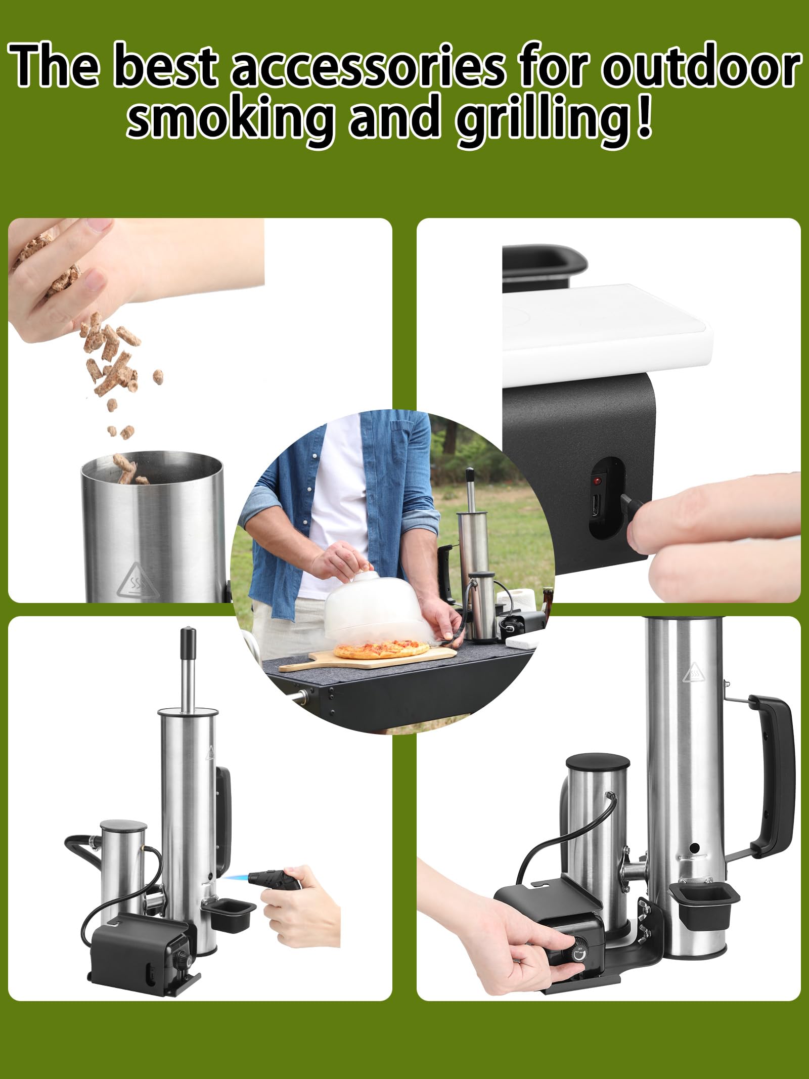 TONFUGLN gift-pack smoke-tube ideal for grill loving dads